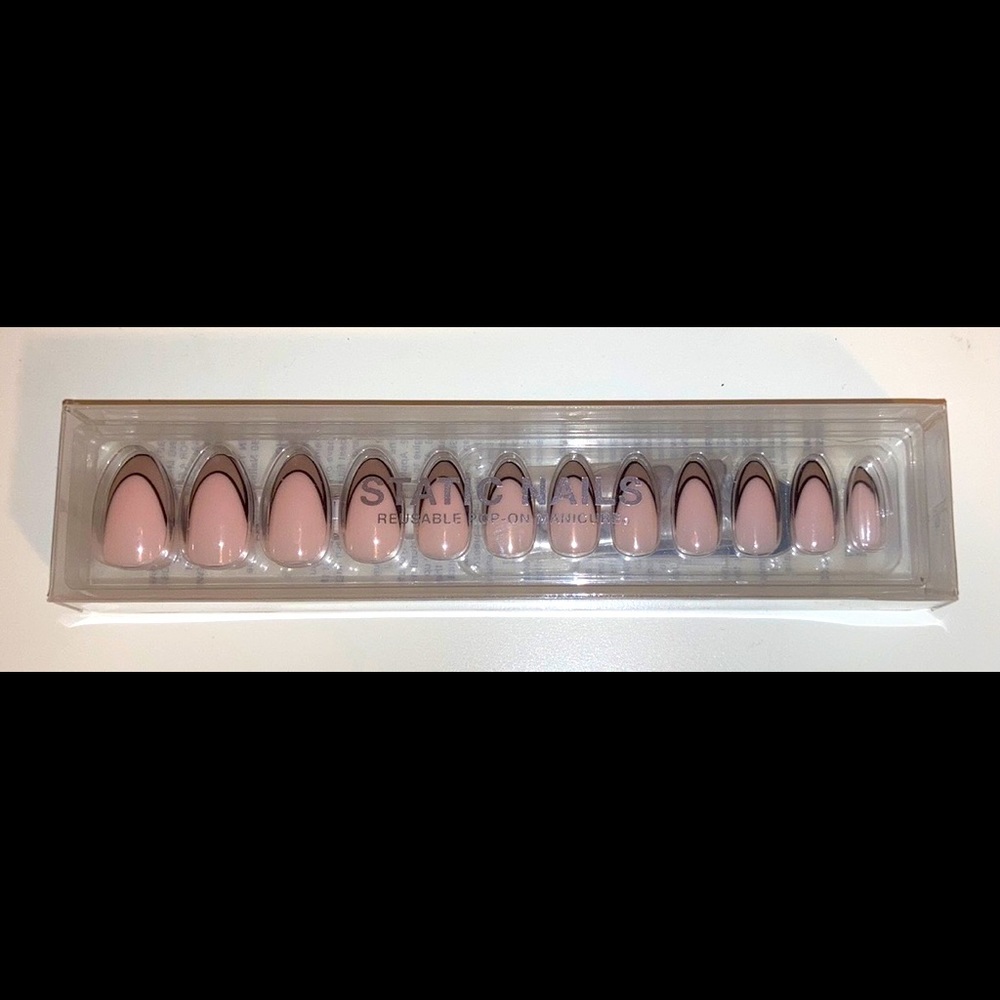 Static Nails Black Tip
